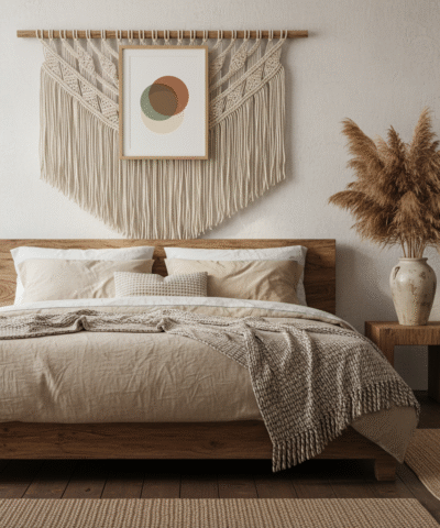 Geometric Circle Abstract Wall Art – Terracotta & Sage Printable Minimalist Poster