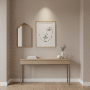 Abstract Minimalist Face – Modern Line Art Portrait Printable Wall Print