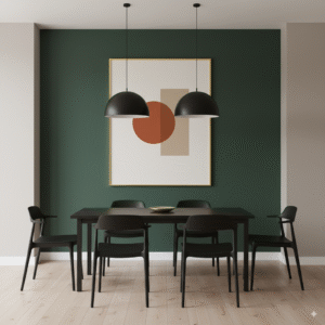 Geometric Circle & Rectangle Abstract – Terracotta Modern Printable Wall Art
