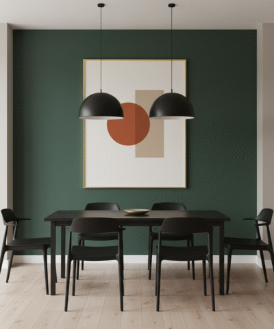 Geometric Circle & Rectangle Abstract – Terracotta Modern Printable Wall Art